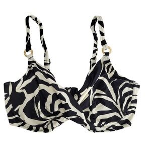 Fantasie Swim 32H Aruba Nights Zebra Print Full Cup Underwire Bikini Top
